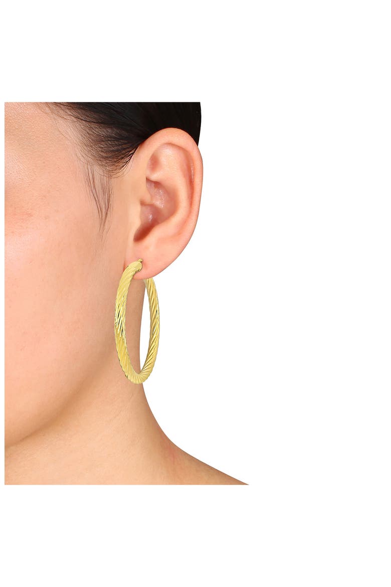 Twisted Hoop Earrings, Alternate, color, GOLD