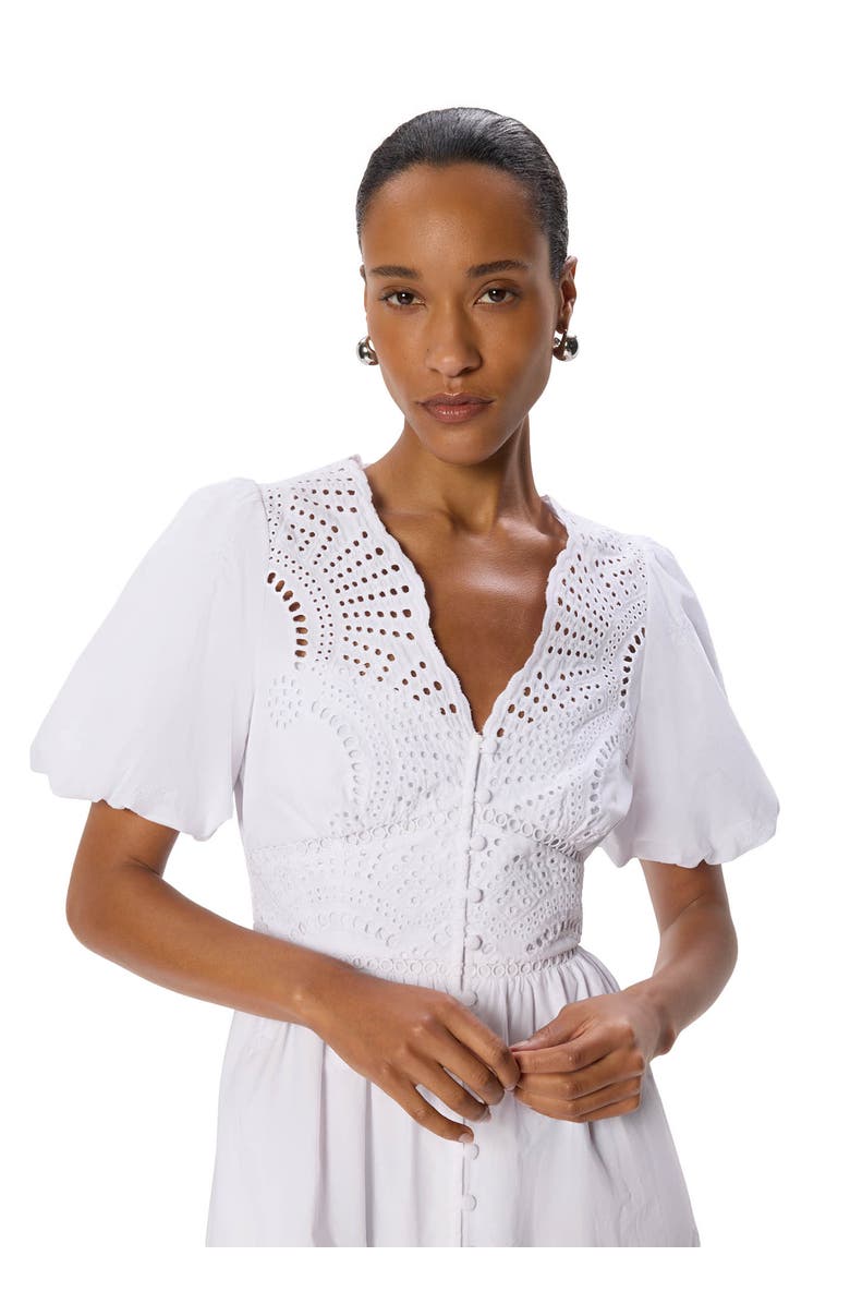 22454328 100% Cotton Broderie V-Neck Dress, Alternate, color, White