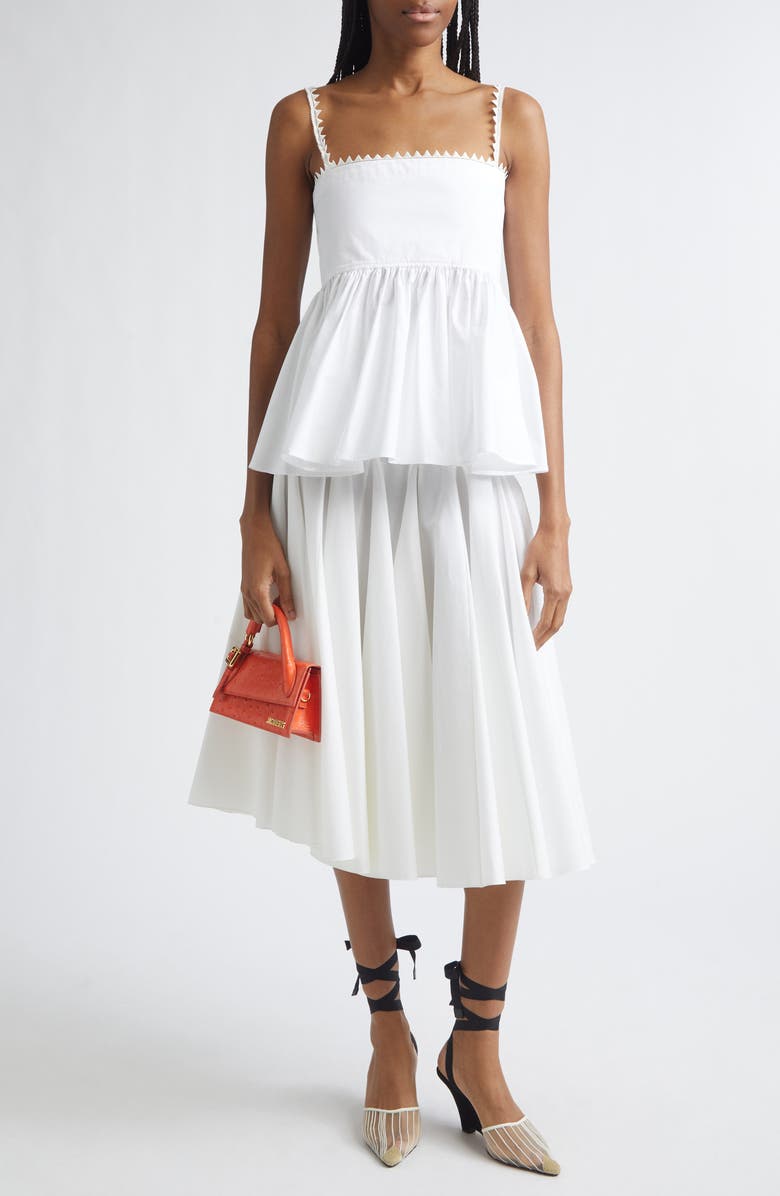 Jacquemus Le Jupon Asymmetric Midi Skirt, Alternate, color, White