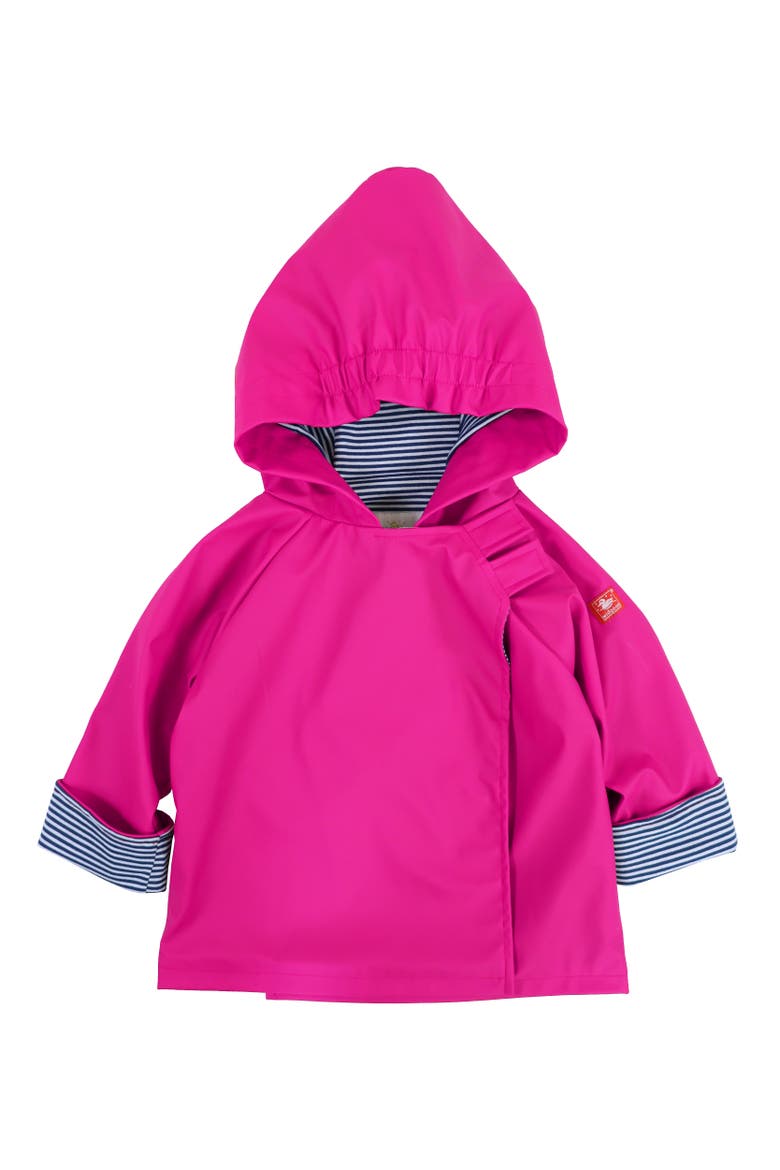 Comfortable Hooded Favorite Rain Jacket, Main, color, Deep Pink