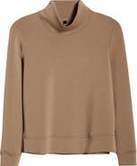 MPG Dreamweave Recycled Polyester Blend Mock Neck Sweatshirt