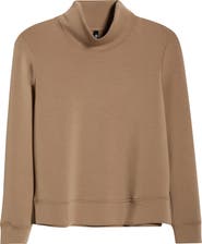MPG Dreamweave Recycled Polyester Blend Mock Neck Sweatshirt