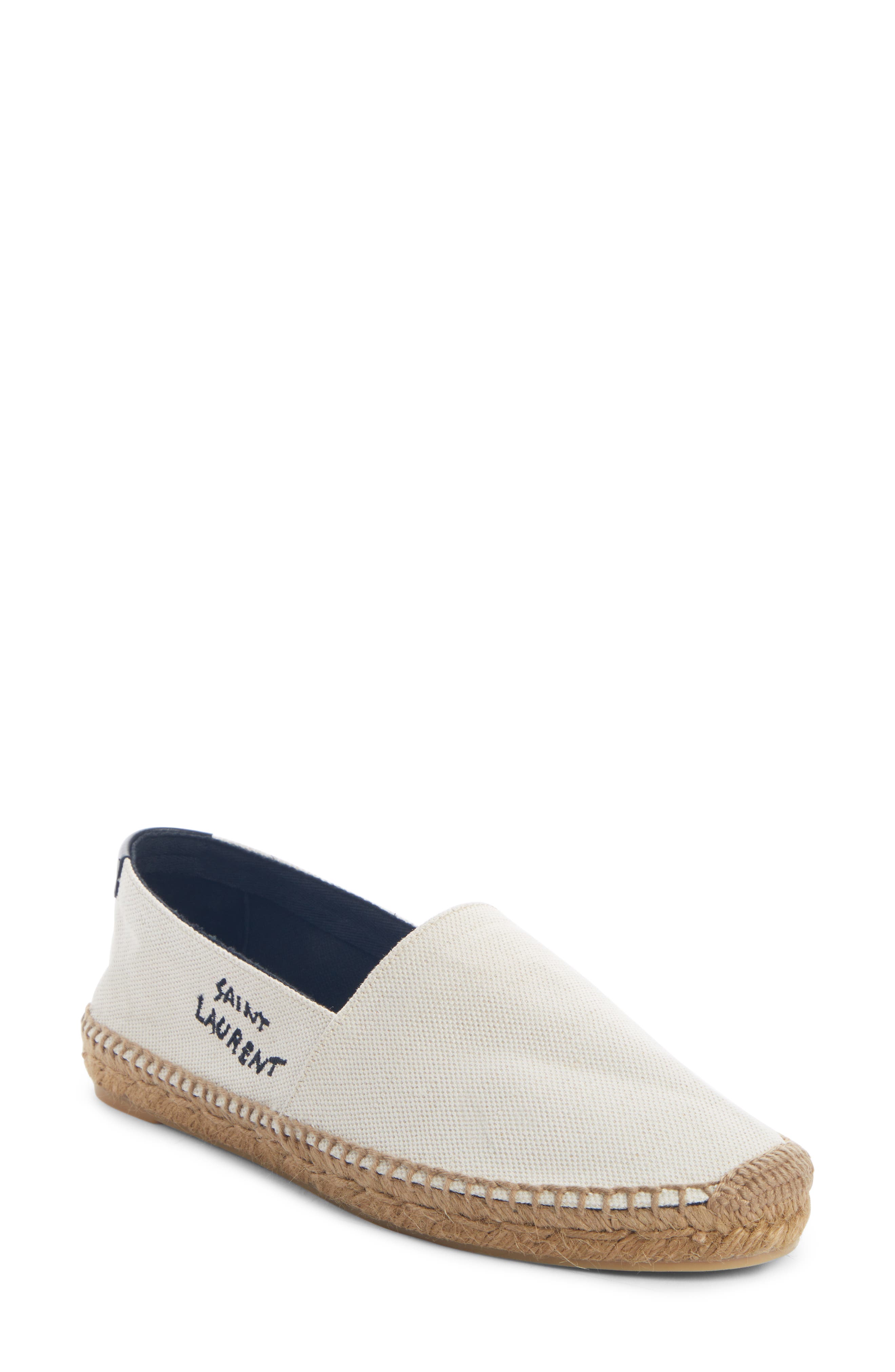 Monogramme Logo Espadrille, Main, color, WHITE