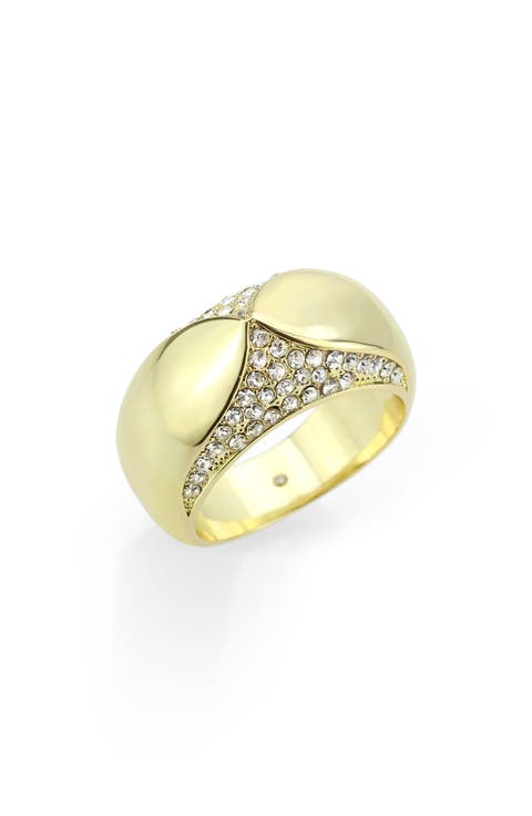 Pavé CZ Beveled Band Ring