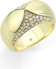 Covet Pavé CZ Beveled Band Ring