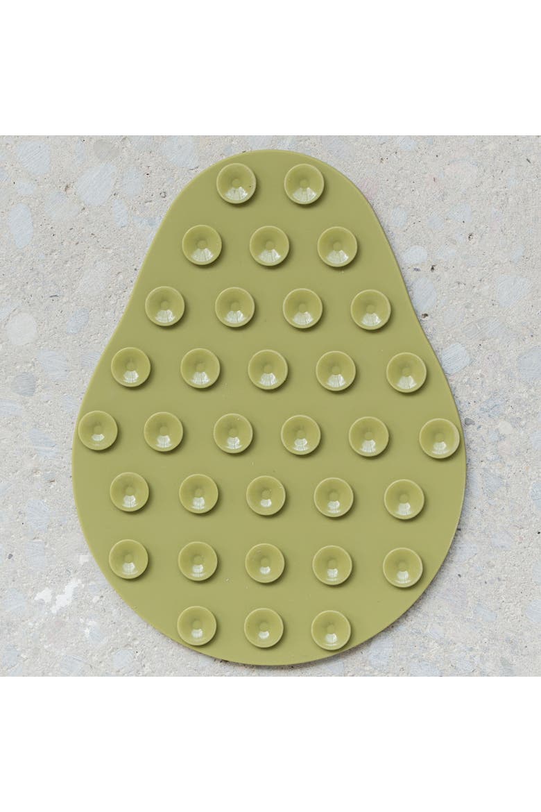 Enrichment Lick Mat, Grooved Dog Feeding Pad, Alternate, color, Green