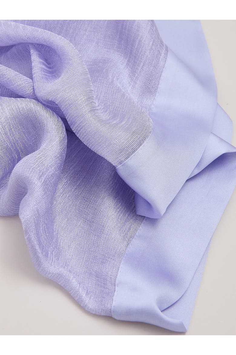 Satin Trim Scarf, Alternate, color, Pale Blue
