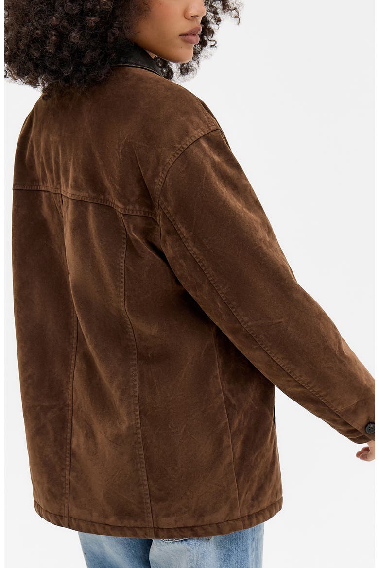 Eugine Faux Suede Jacket, Alternate, color, BROWN