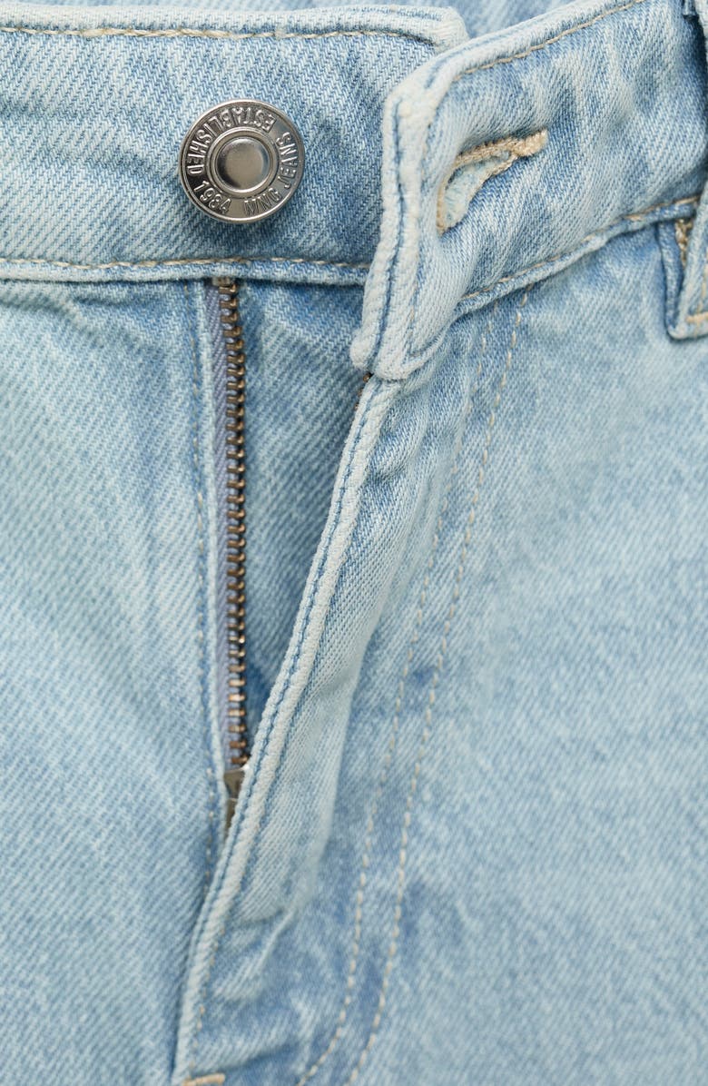 MANGO Comfort High Waist Straight Leg Jeans, Alternate, color, Light Blue