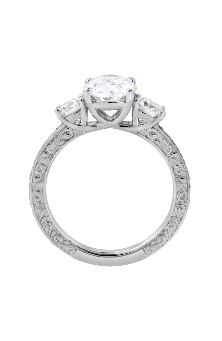 LuvMyJewelry Caldria 14K Gold 2.65 Ct Oval Lab Grown Diamond Engagement Ring, Alternate, color, 14K White Gold