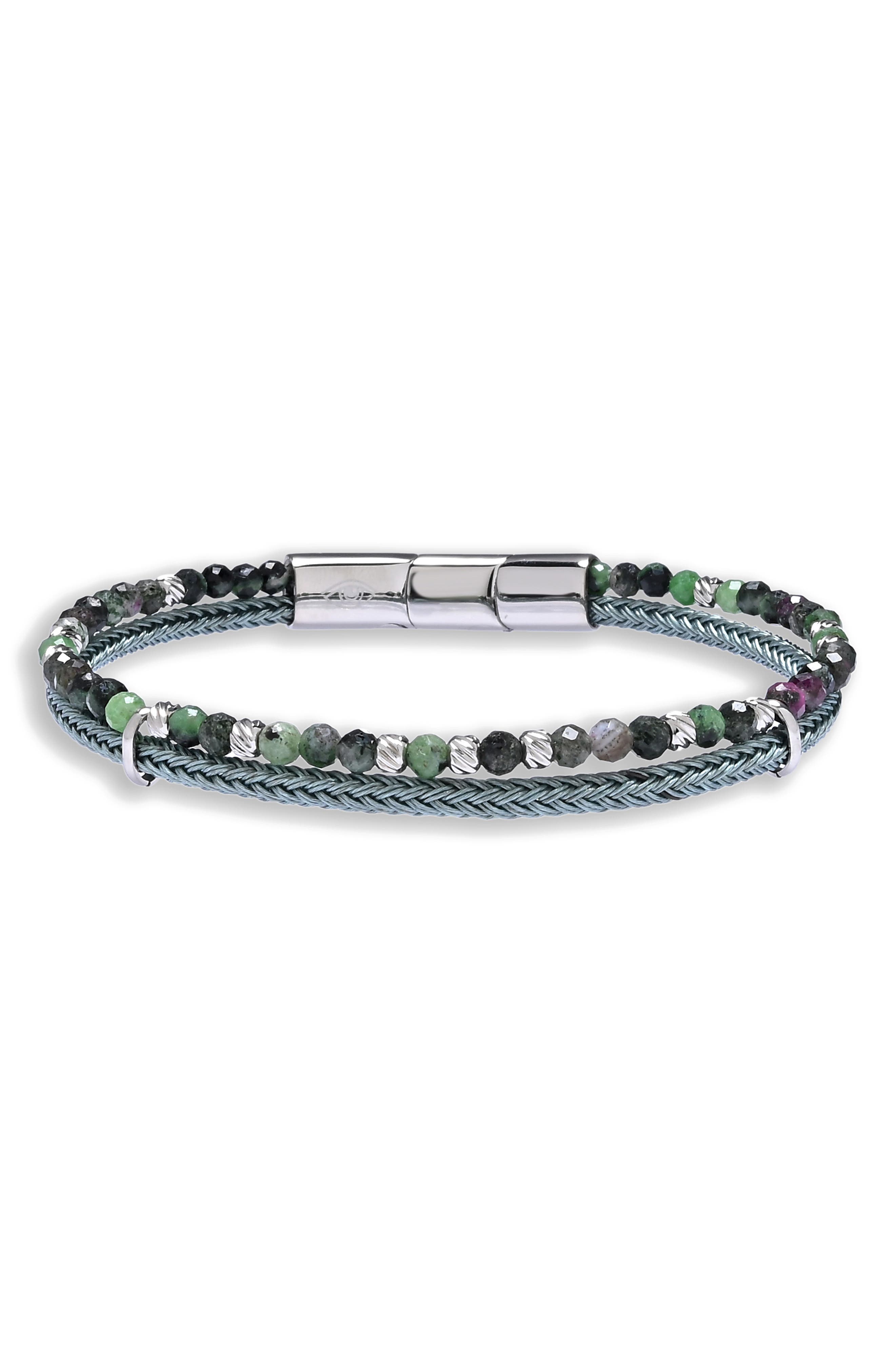 EYE CANDY LOS ANGELES Grayson Layered Semiprecious Stone Bracelet