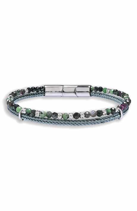 EYE CANDY LOS ANGELES Grayson Layered Semiprecious Stone Bracelet