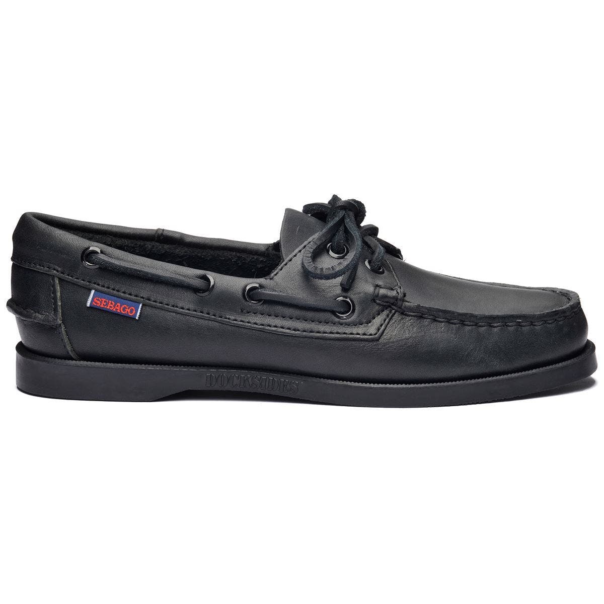 Sebago Docksides Portland Boat Shoes, Main, color, Total Black