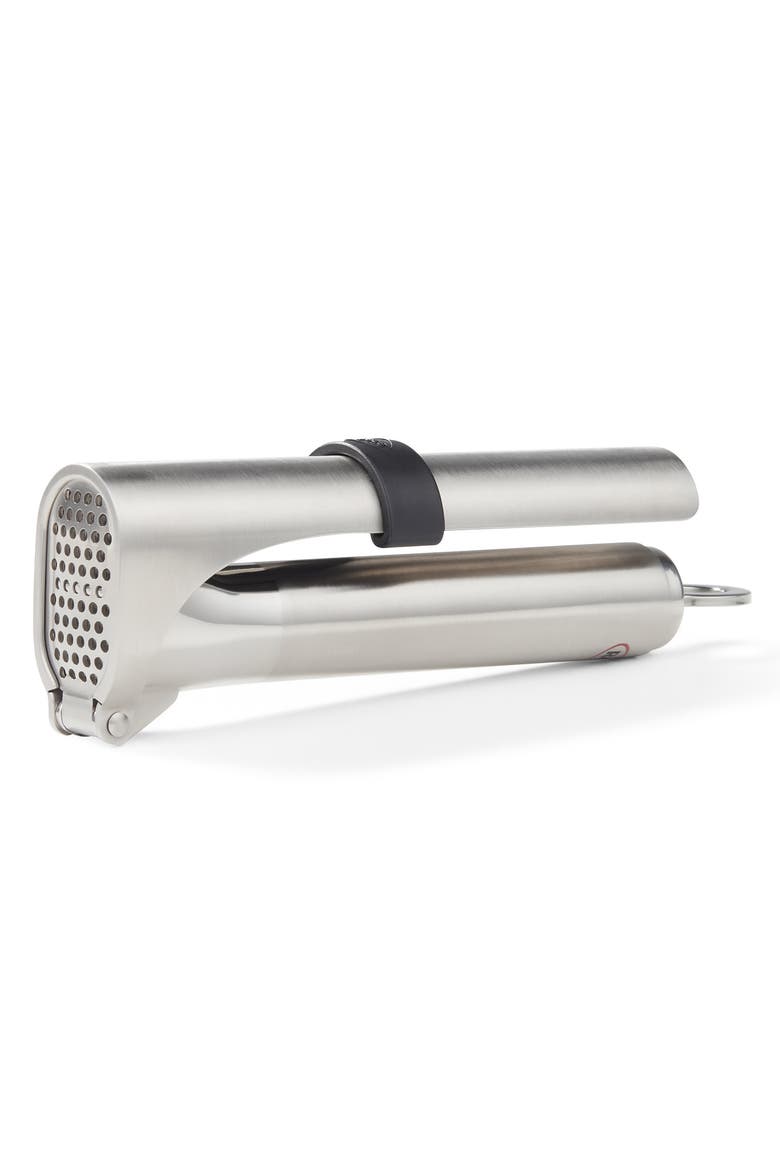 Stainless Steel Slim Mincing Garlic Press, Alternate, color, Silver