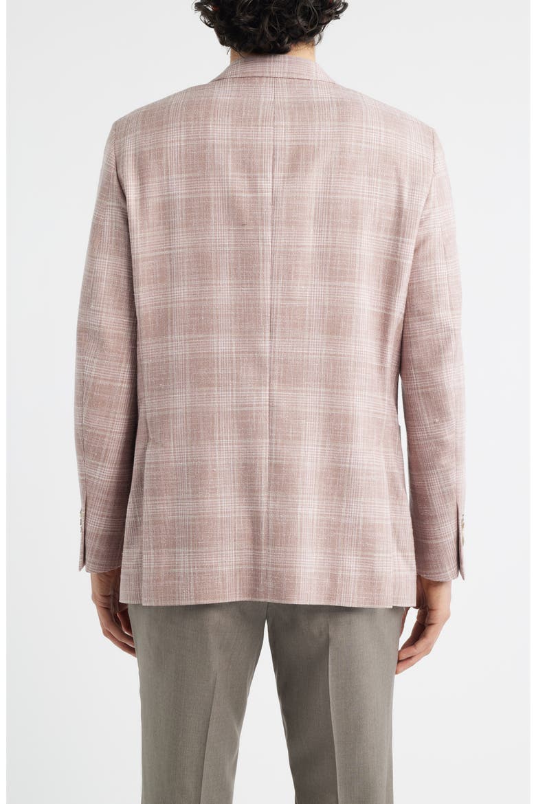 Hyperlight Soft Pink Plaid Wool & Silk Blend Sport Coat, Alternate, color, PINK