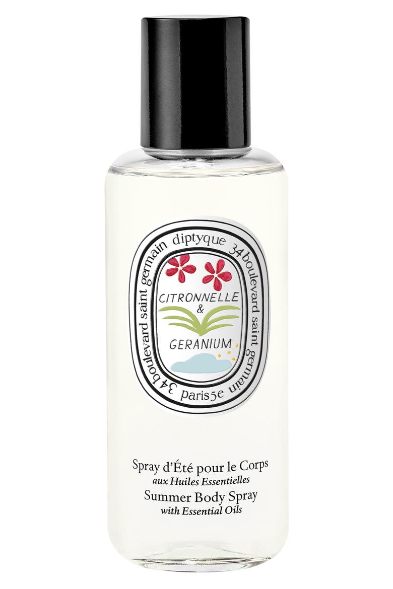 Citronelle & Geranium Insect Repellent Body Spray (Limited Edition), Main, color, NO COLOR