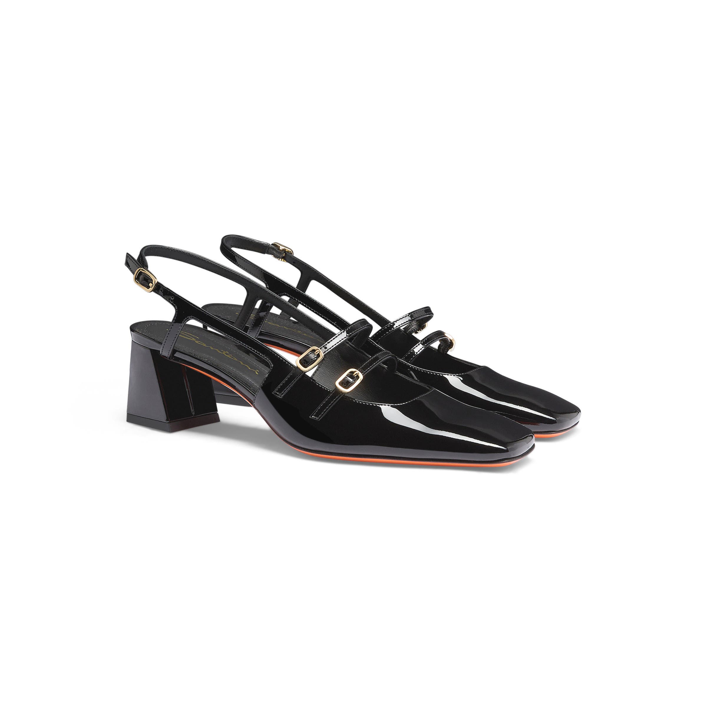 Santoni Women's mid-heel slingback, Main, color, 