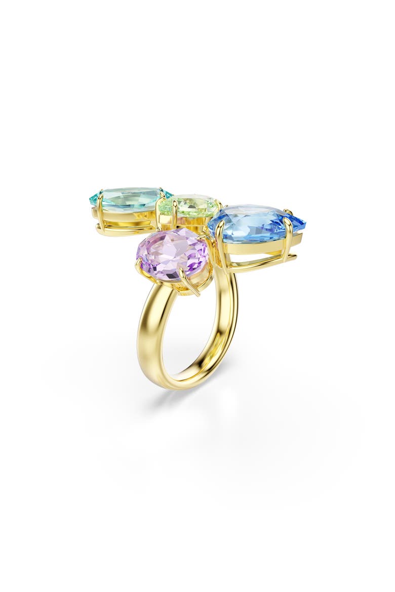 Gema Crystal Bypass Ring, Alternate, color, GOLD/ MULTI