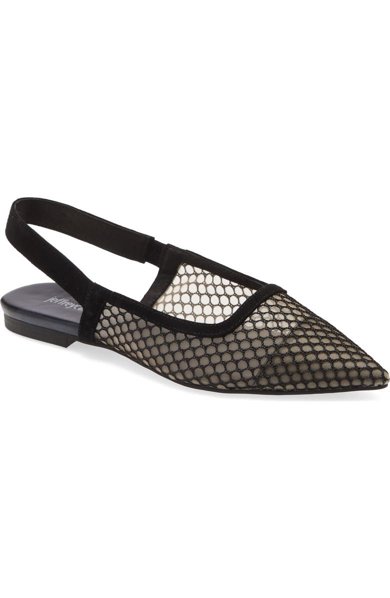 Jeffrey Campbell Emelia Mesh Slingback Flat, Main, color,