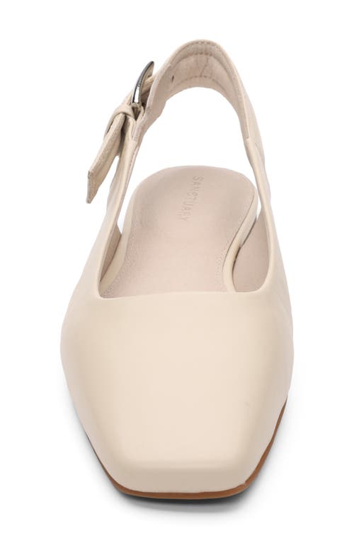 Sanctuary Kitchy Slingback Flat In White