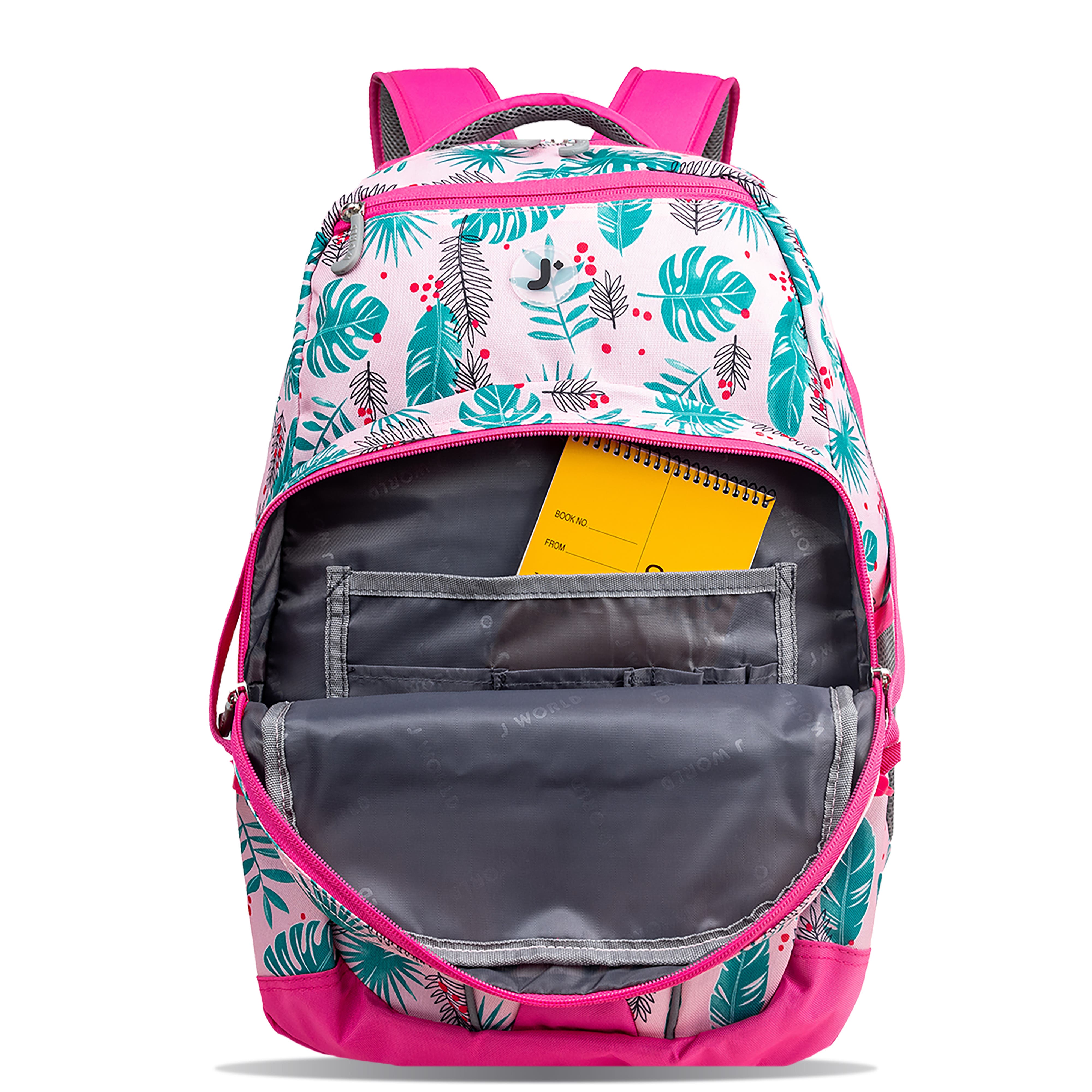Atom Laptop School Backpack, Alternate, color, Palm leaves