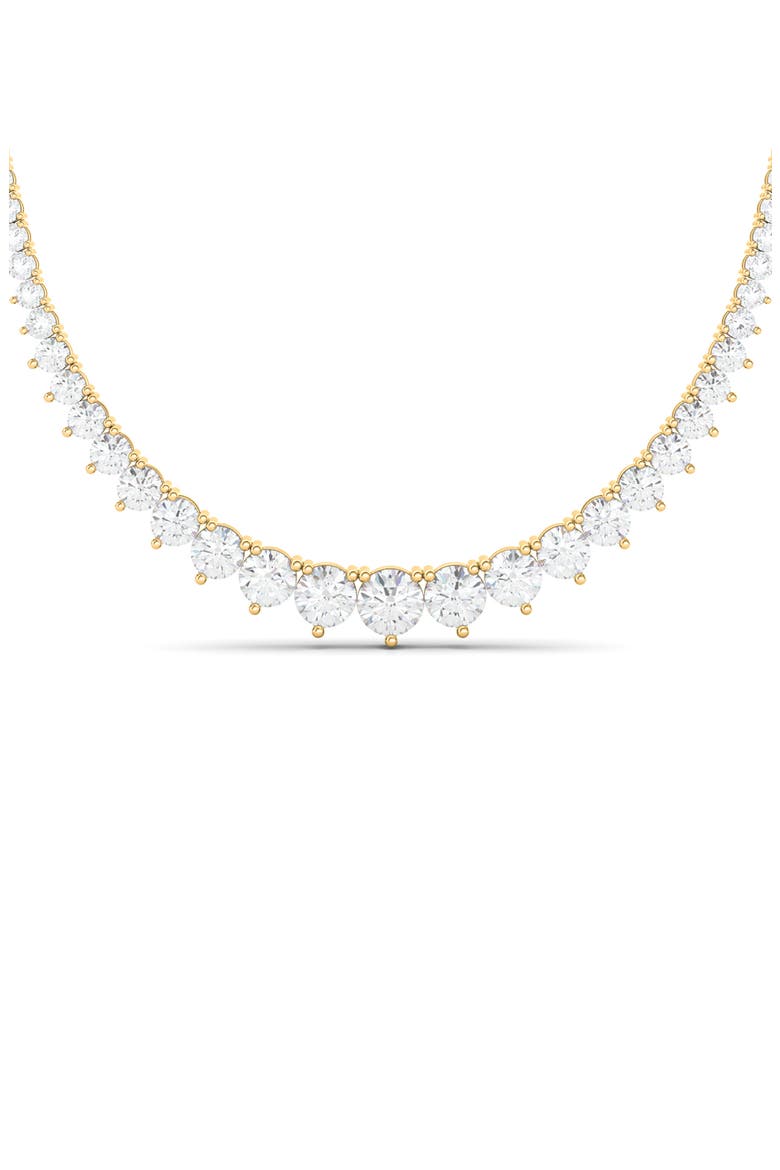 Graduated Lab Created Diamond Necklace, Main, color, YELLOW GOLD