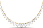 HauteCarat Graduated Lab Created Diamond Necklace