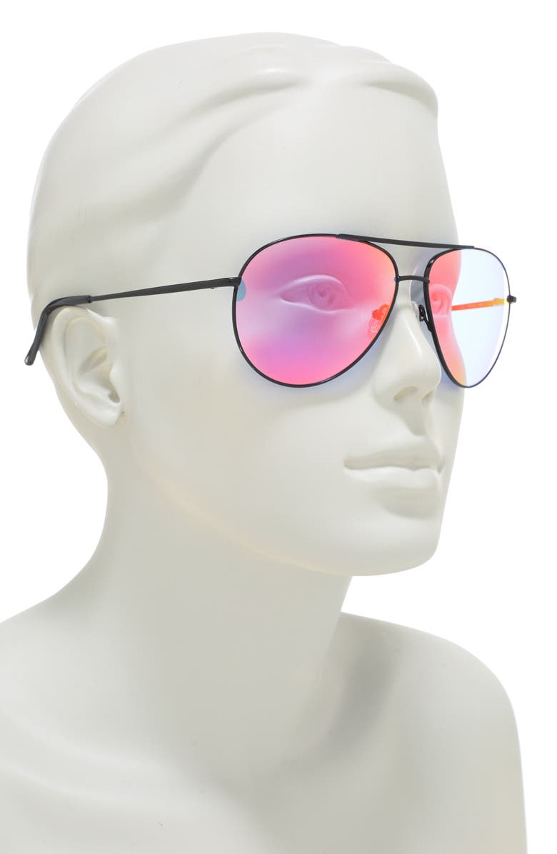 Nike Chance 61mm Mirrored Aviator Sunglasses, Alternate, color, 