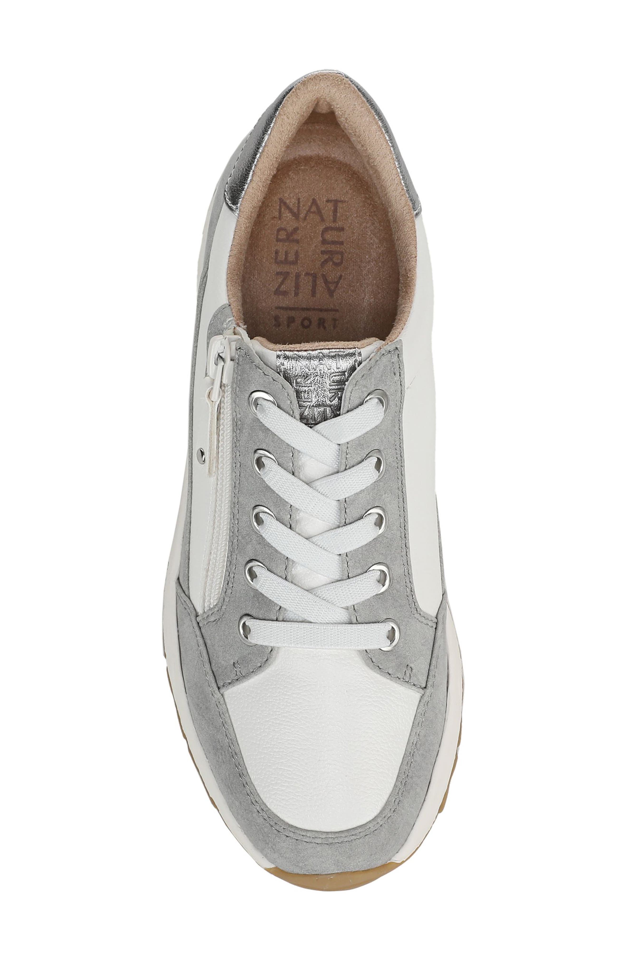 Jace Sneaker, Alternate, color, WHITE / GREY FAUX LEATHER
