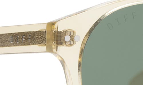 Diff Cody 50mm Polarized Round Sunglasses In Green