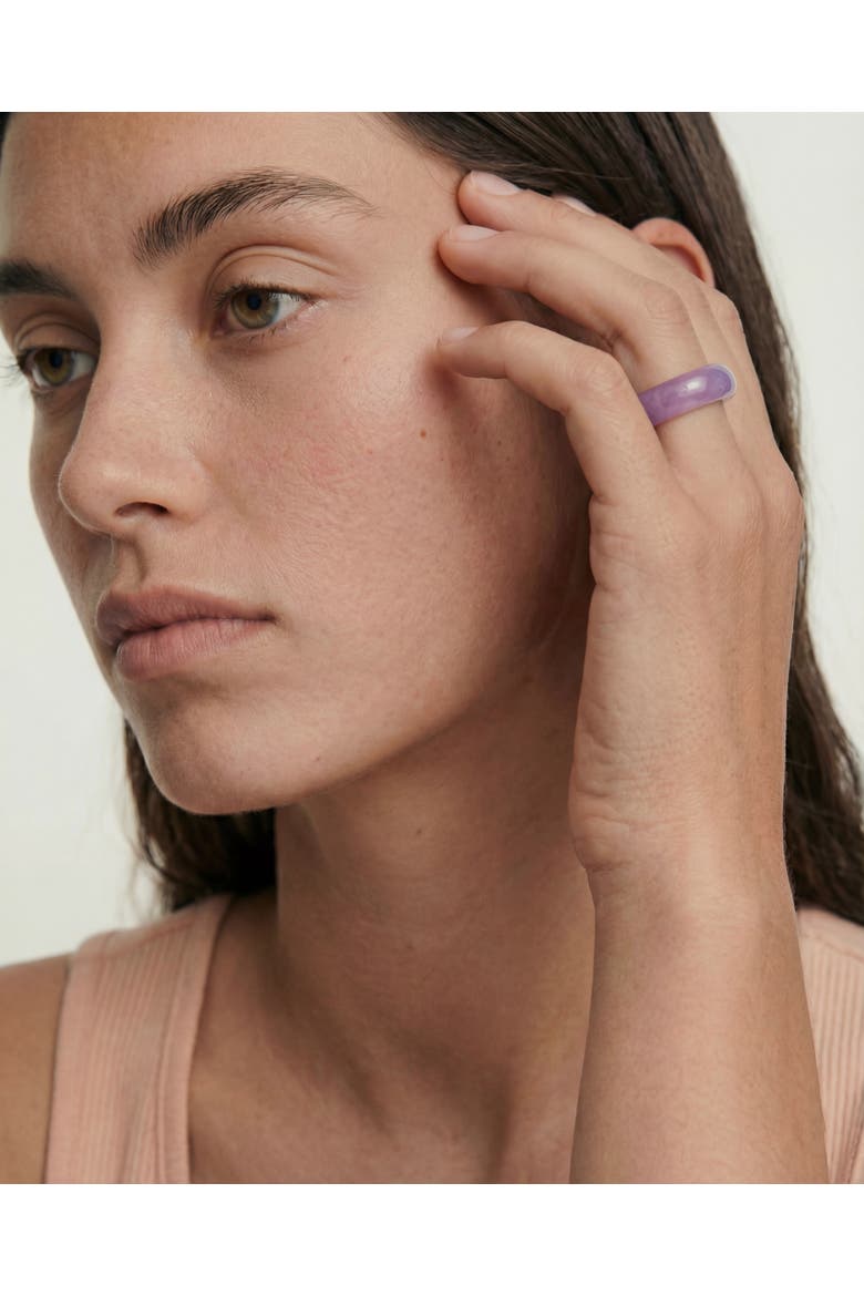 Lilac Purple Jade Ring, Alternate, color, Purple