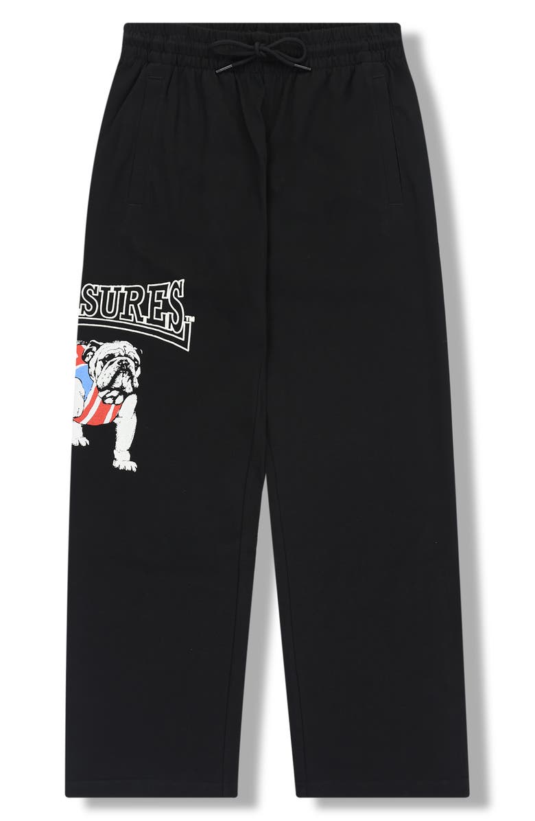 PLEASURES Bulldog Cotton Sweatpants, Alternate, color, Black