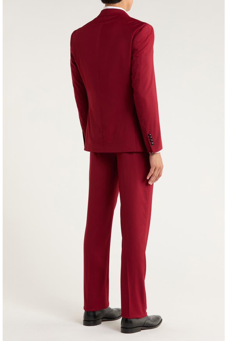 Stretch 3-Piece Suit, Alternate, color, CHERRY RED