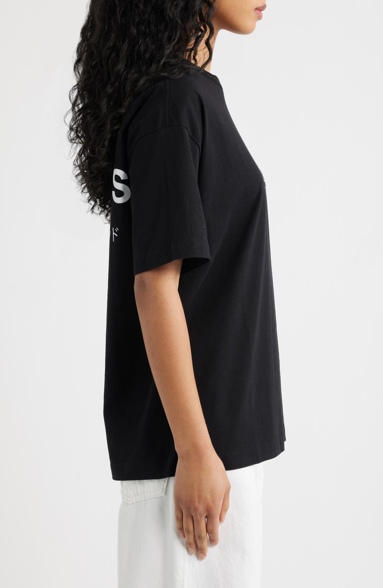 AllSaints Underground Etta Cotton Graphic T-Shirt, Alternate, color, Black