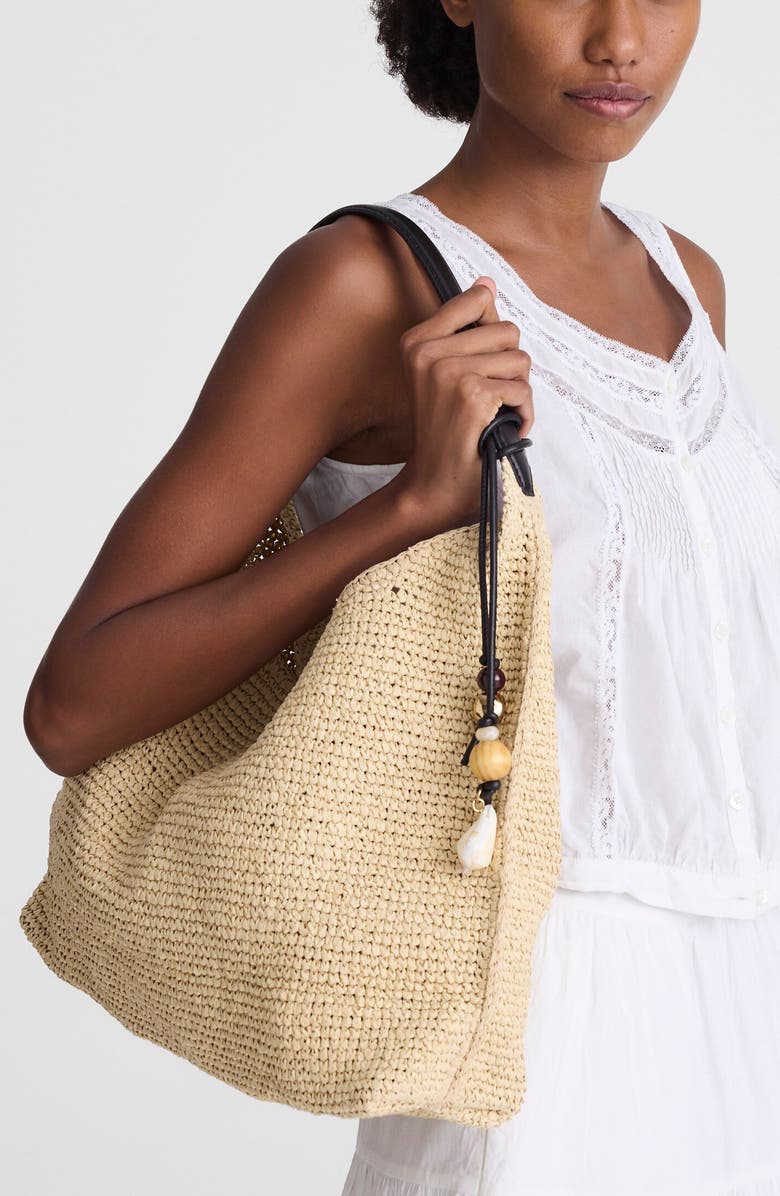 Madewell The Mylie Raffia Shoulder Bag, Alternate, color, Natural Multi