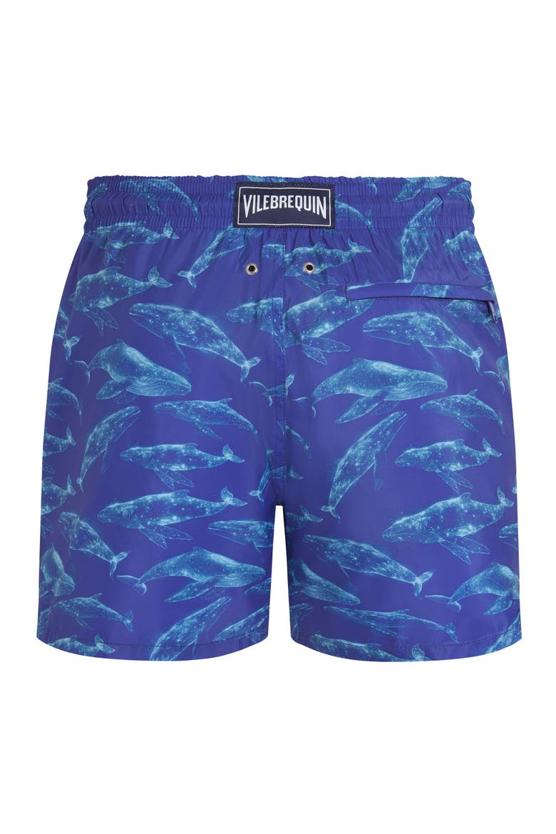 Men Ultra-light and packable Swim Shorts Sparkling Whales, Alternate, color, Versailles