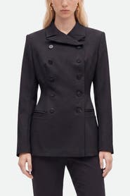 Nocturne Padded Shoulder Double Breasted Jacket