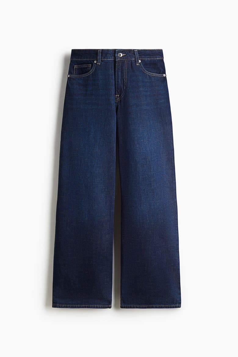 Wide Regular Jeans, Alternate, color, Dark denim blue