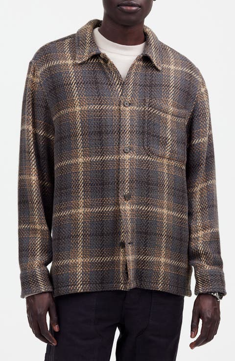 Plaid Twill Boxy Shirt Jacket
