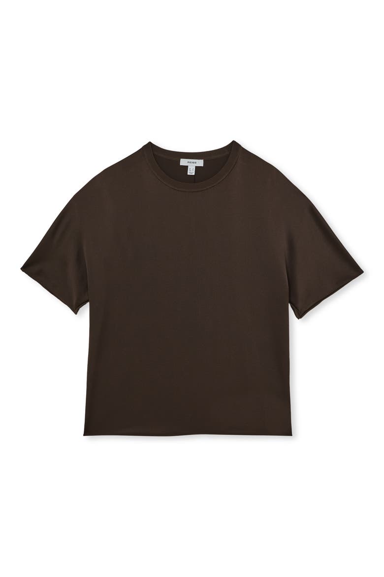 Lena Dolman Sleeve Silk Top, Alternate, color, CHOCOLATE BROWN