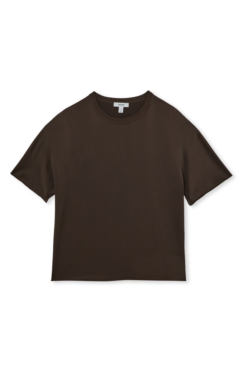 Reiss Lena Dolman Sleeve Silk Top, Alternate, color, Chocolate Brown