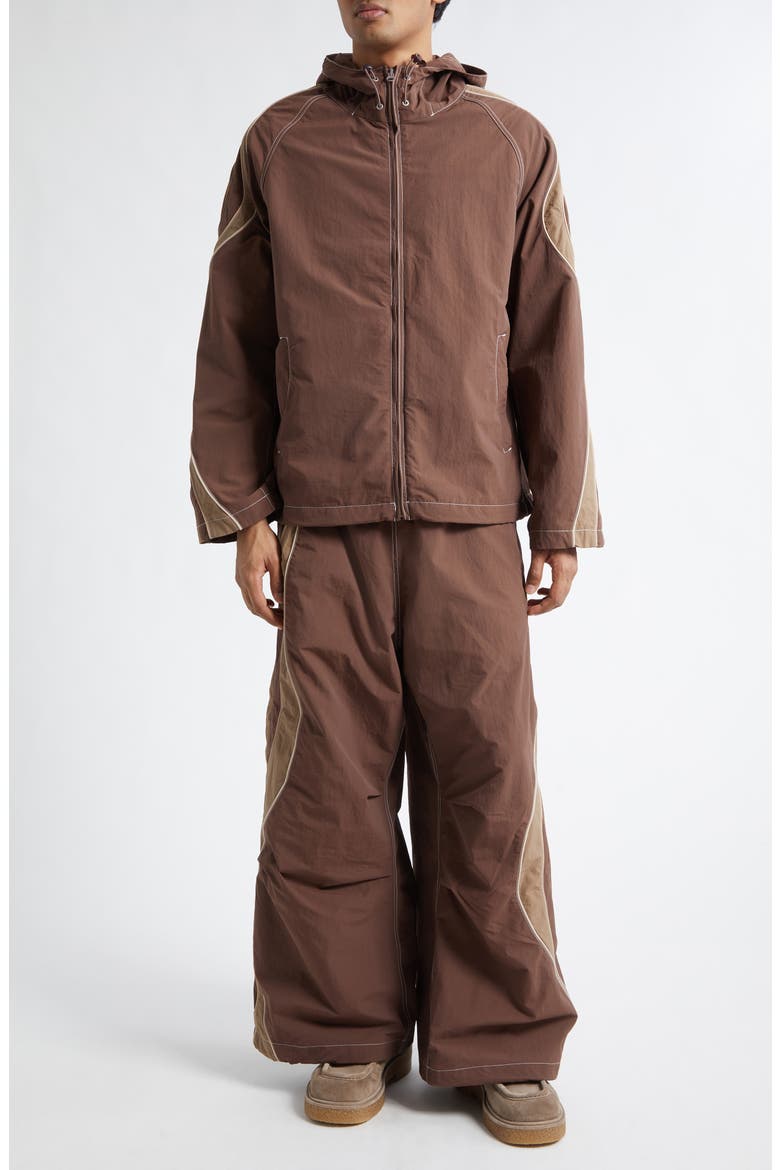Gender Inclusive UFO Nylon Track Jacket, Alternate, color, BROWN