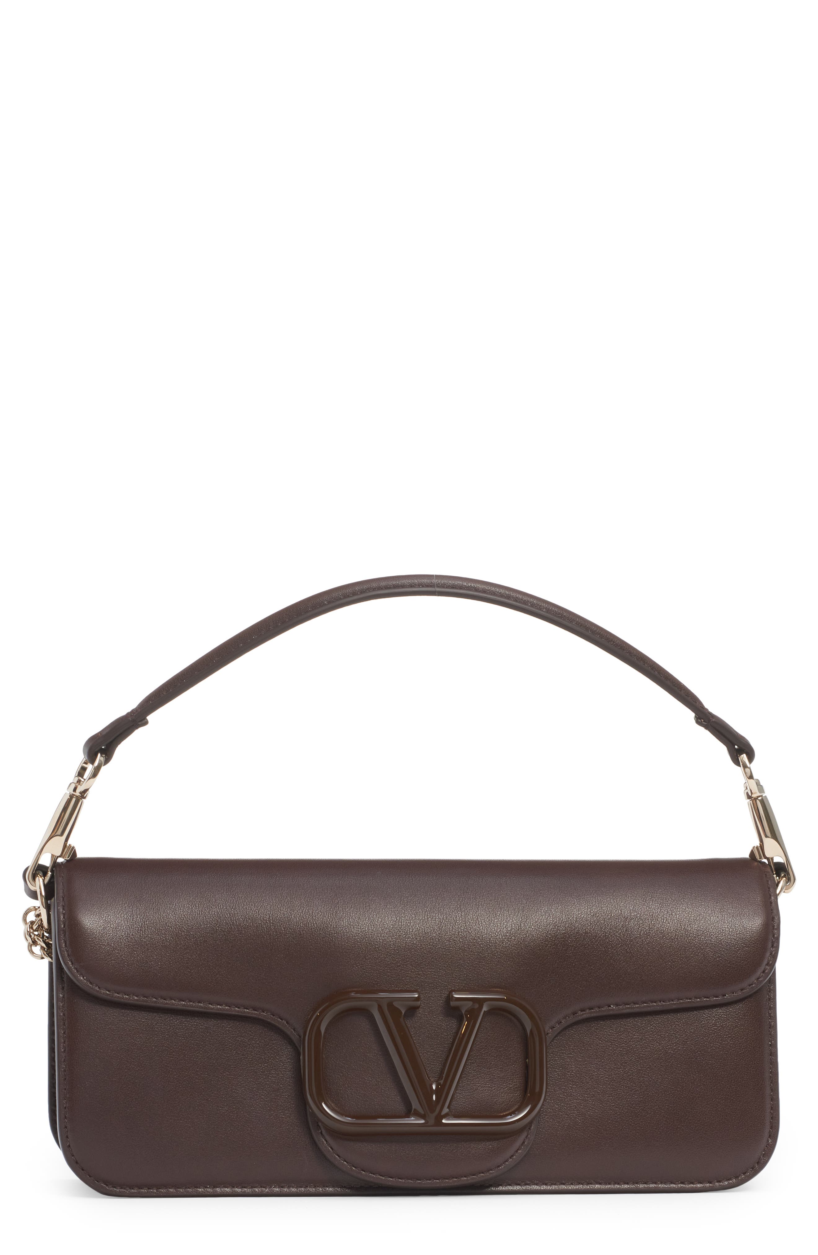 Valentino Garavani Locò Leather Shoulder Bag, Main, color, 