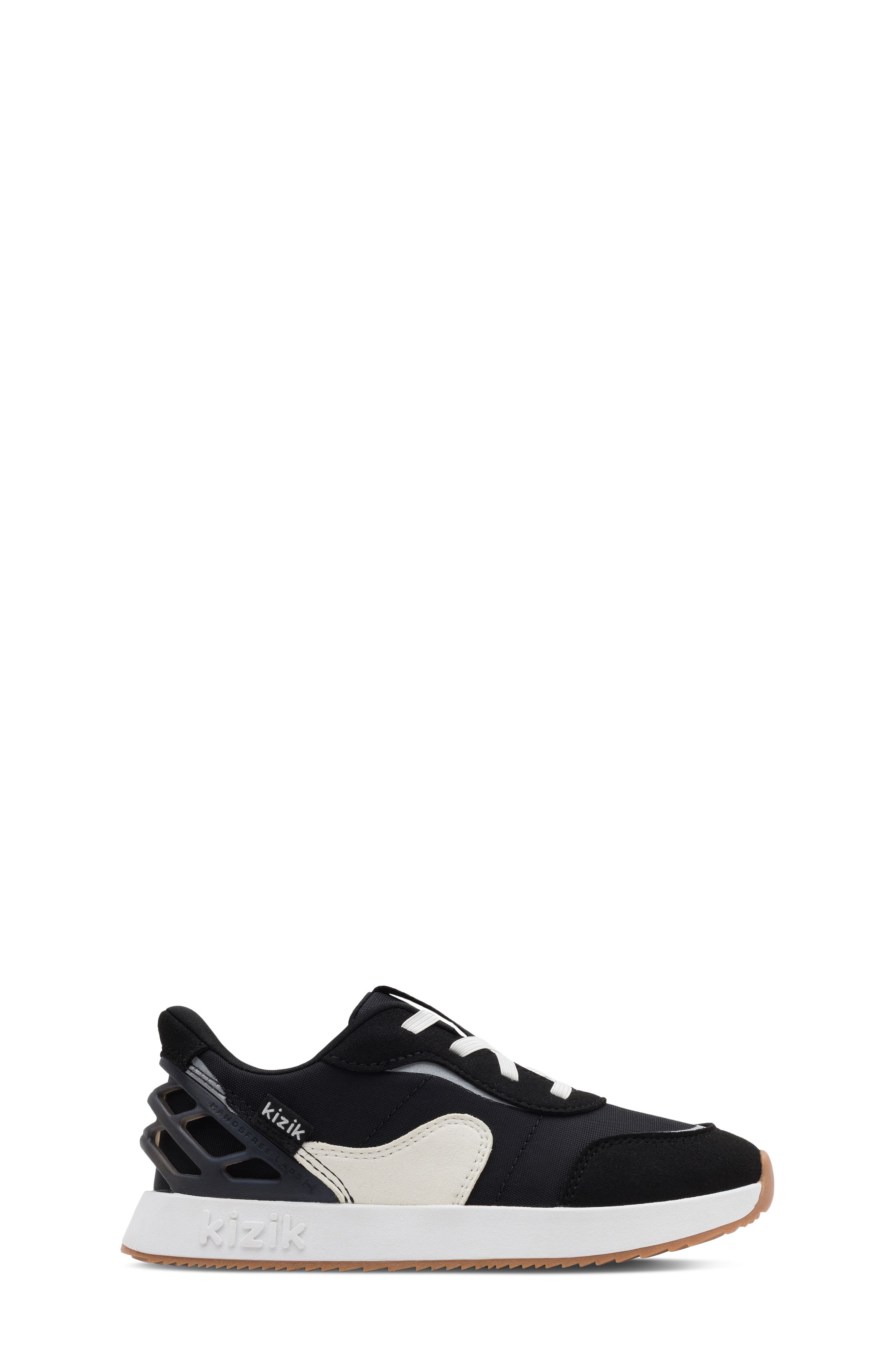 Kizik Kids' Orlando Sneaker, Alternate, color, Black/ White