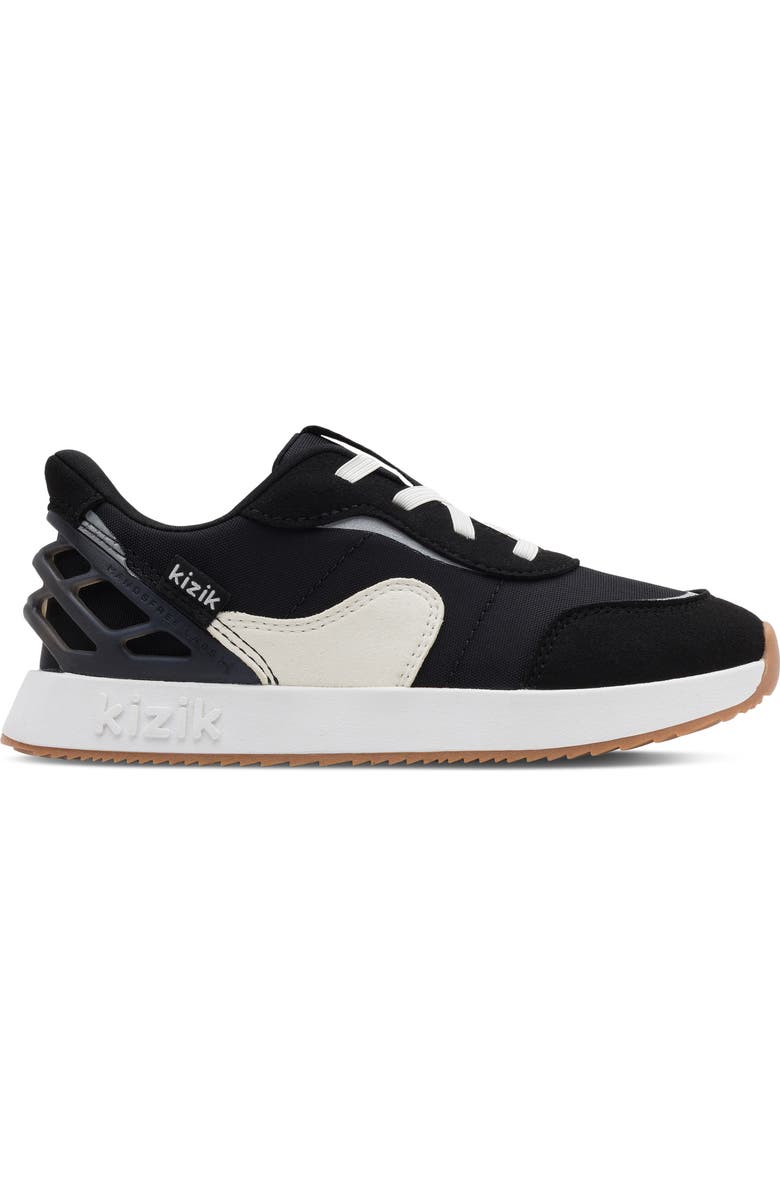 Kizik Kids' Orlando Sneaker, Alternate, color, Black/ White