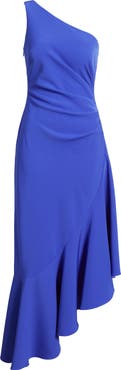 Eliza J One-Shoulder Midi Cocktail Dress