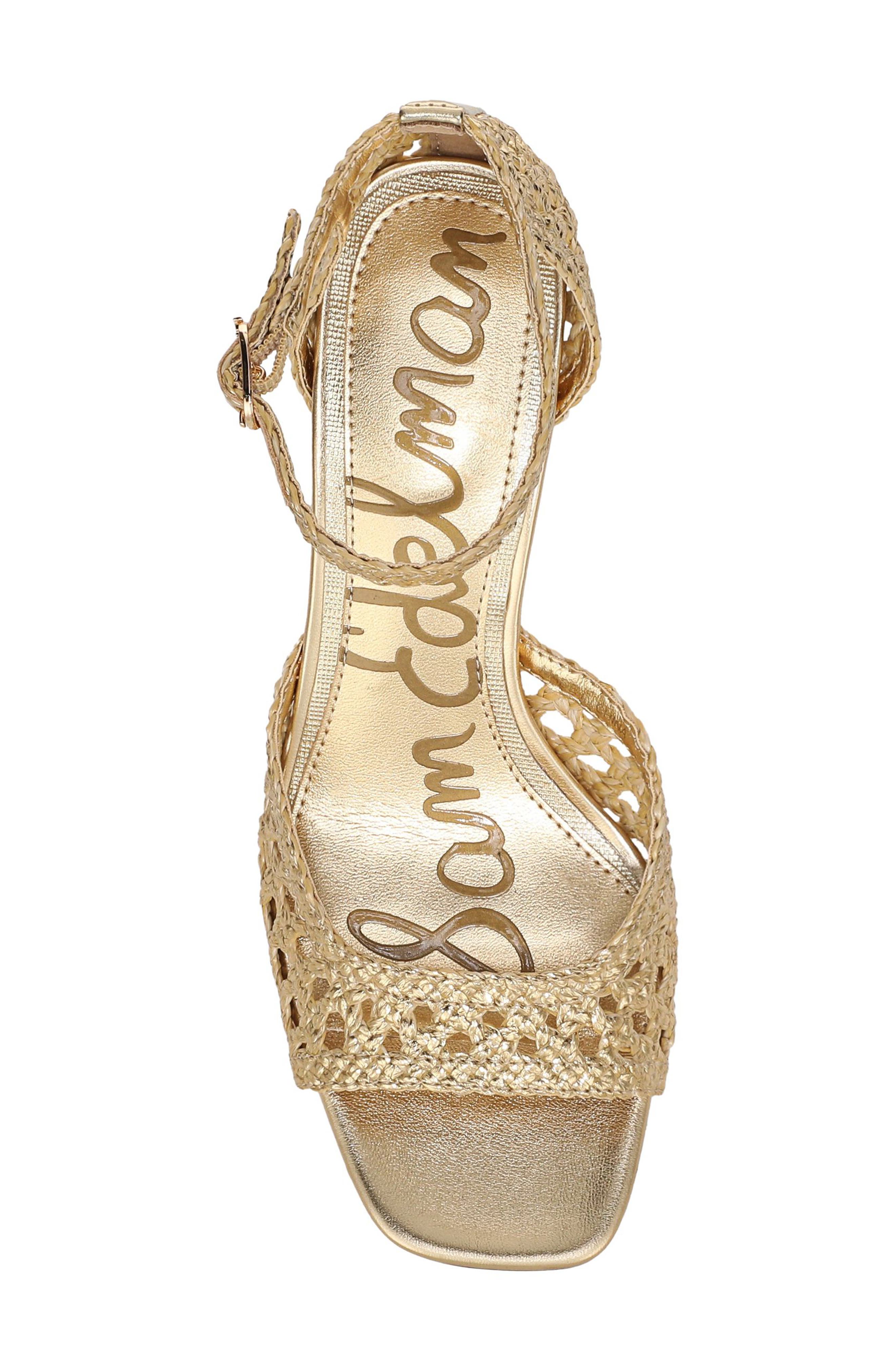 Peyton Ankle Strap Sandal, Alternate, color, AMBER GOLD