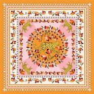 Jessie Zhao New York Double Sided Silk Scarf of Tropical Love