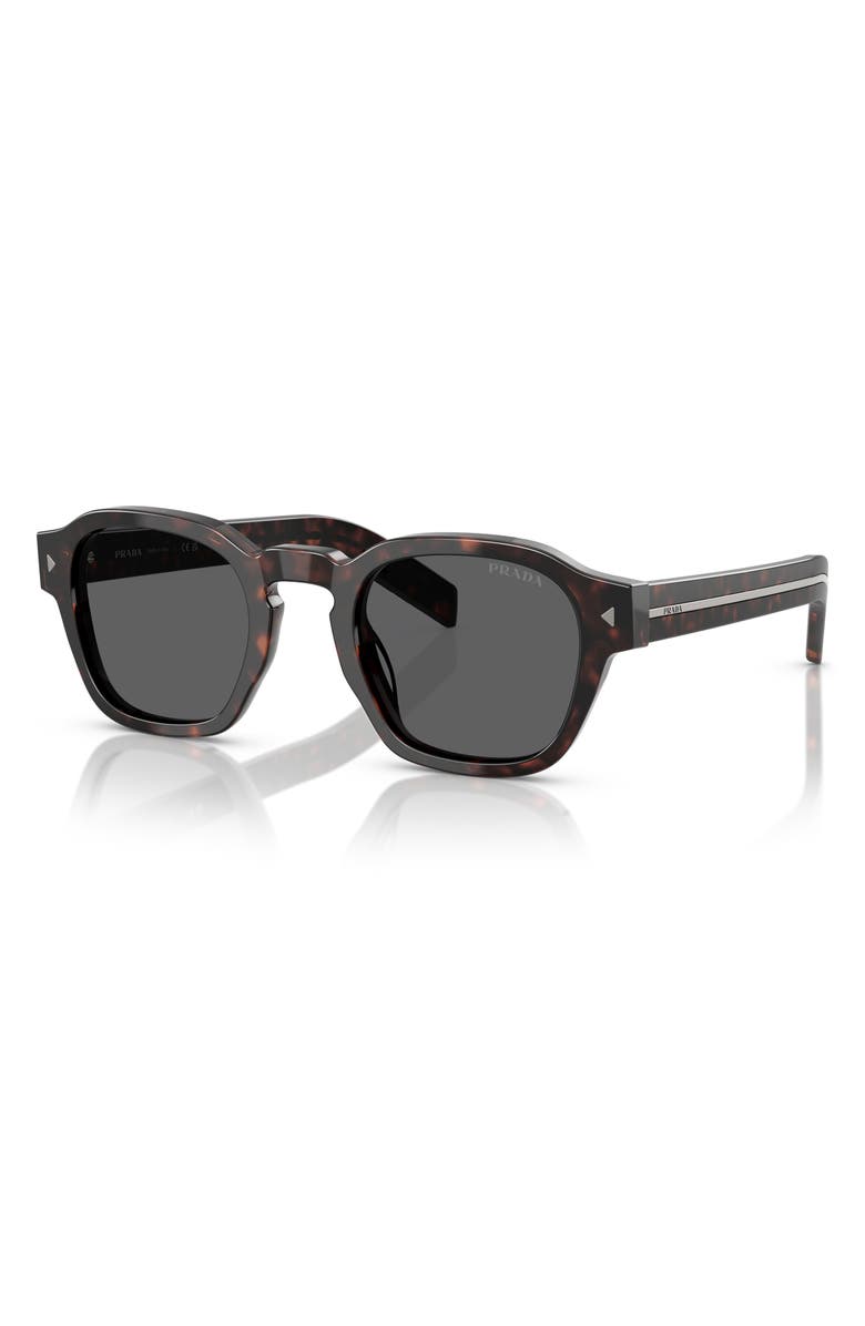 Prada 53mm Phantos Sunglasses, Alternate, color, Dark Grey