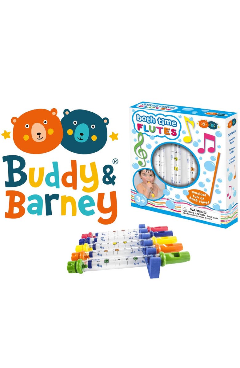 Buddy & Barney Bath Time Water Flutes, 5 Pieces, Kid 3+, Alternate, color, Multicolored